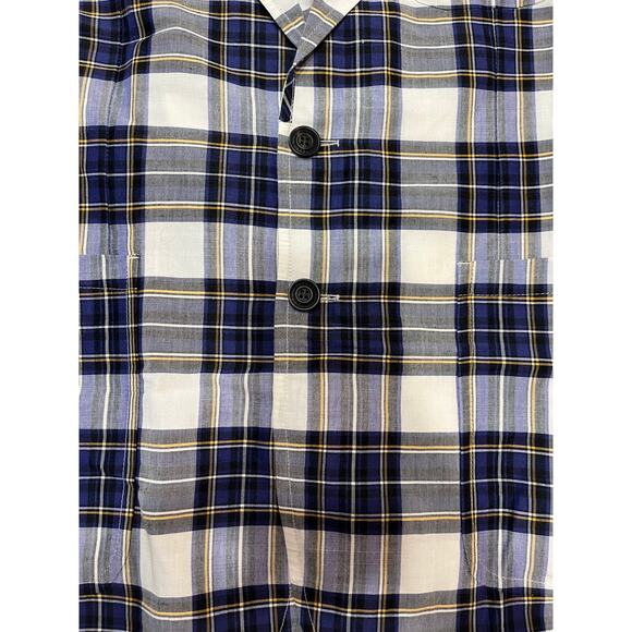 7-72 BURBERRY Men's Blazer Single Breasted Sheer Light-Weight Blue Size 52R/XL - Picture 5 of 13